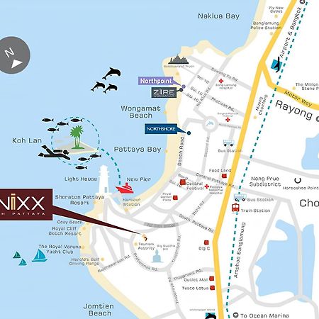 Sea View -High Floor 2 Bed Room Excellent Location Pattaya Exterior foto